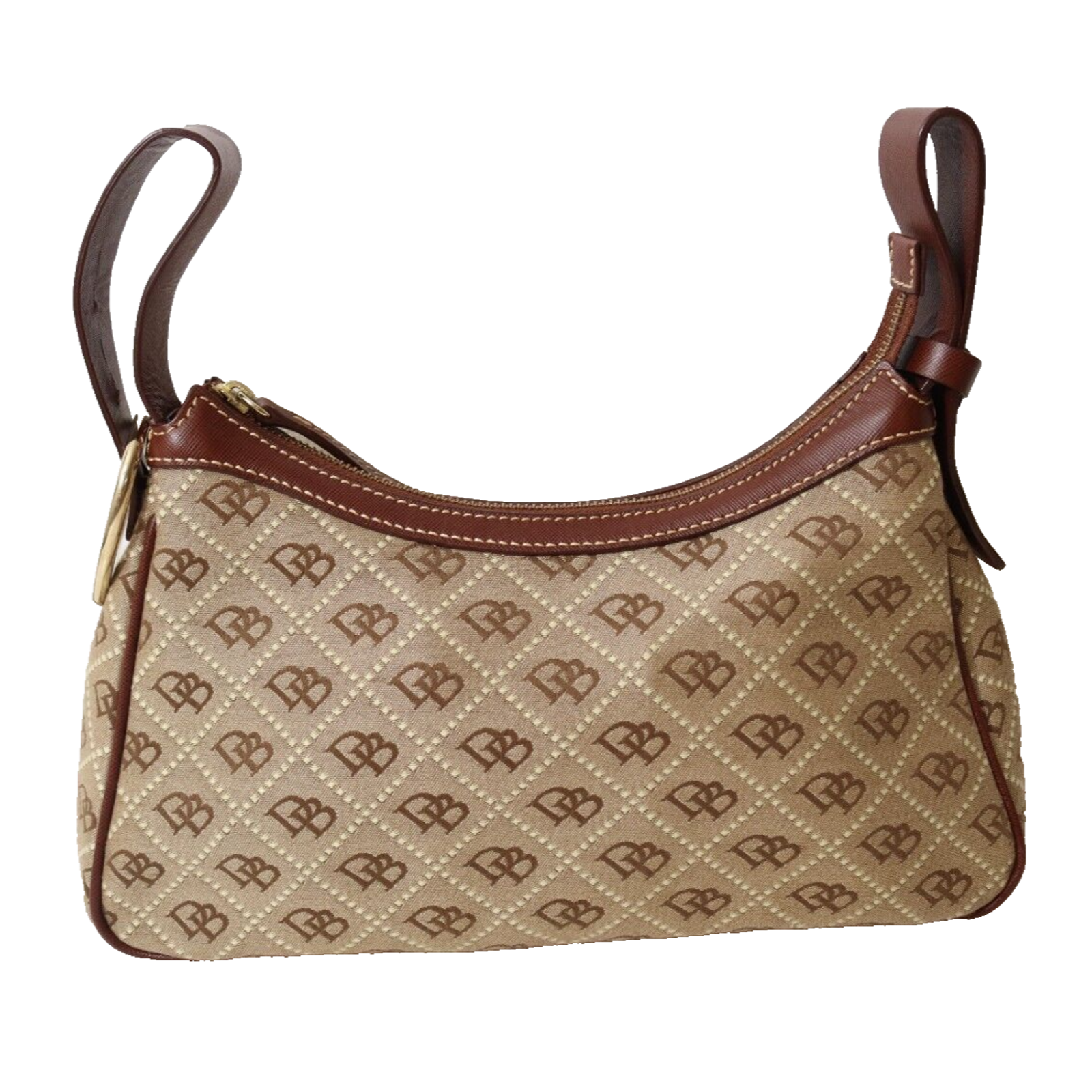Dooney And Bourke Monogram Brown And Beige Bag Flaw No Strap (79)